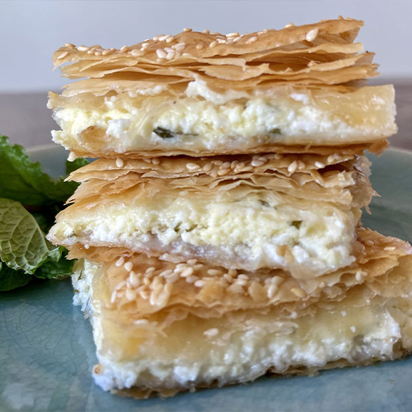 Just Greek Street Food Dunfermline  Creamy Feta Cheese Pie 